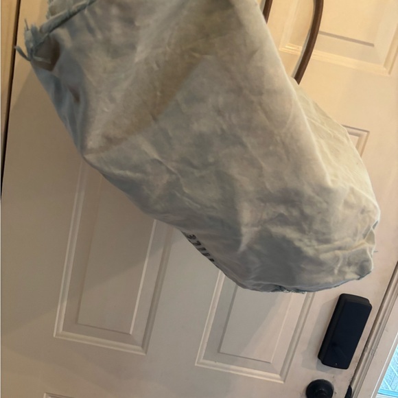 Myra Bag Handmade Travel Tote - Light Blue and Brown - Picture 5 of 5